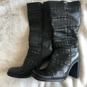 El Dantes studded black leather boots
